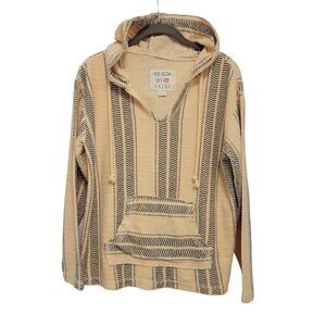 Coral Peach Beachy Boho Pullover Hoodie by Beach By Exist